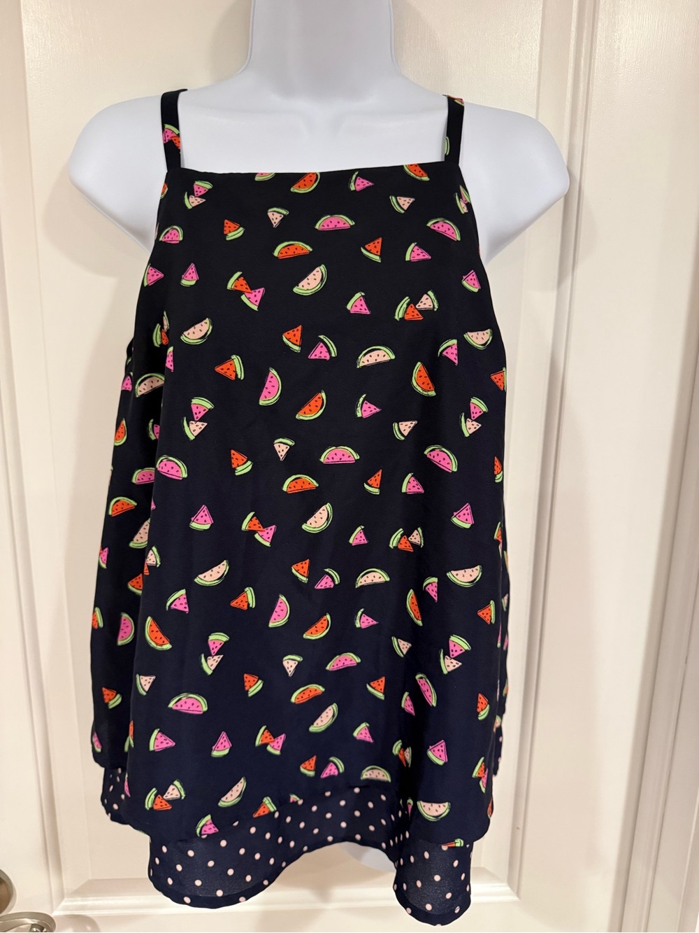 Maison Jules Navy blue Watermelon Print Tank Top